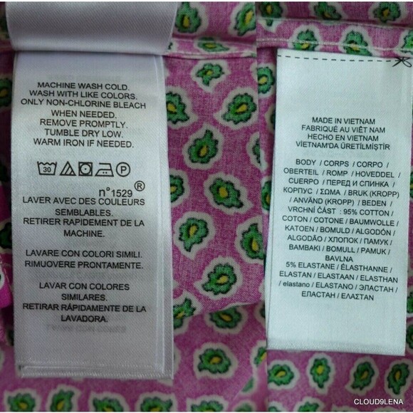 Lauren Ralph Lauren Pink Stretch Non Iron‎ Button Up Blouse Band Collar XL - Picture 11 of 11